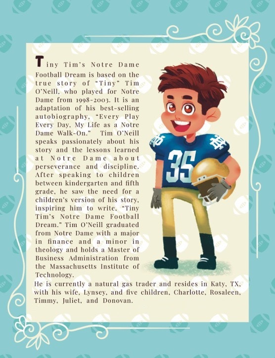 Timmy O'Neill biography — Tiny Tim's Notre Dame Football Dream